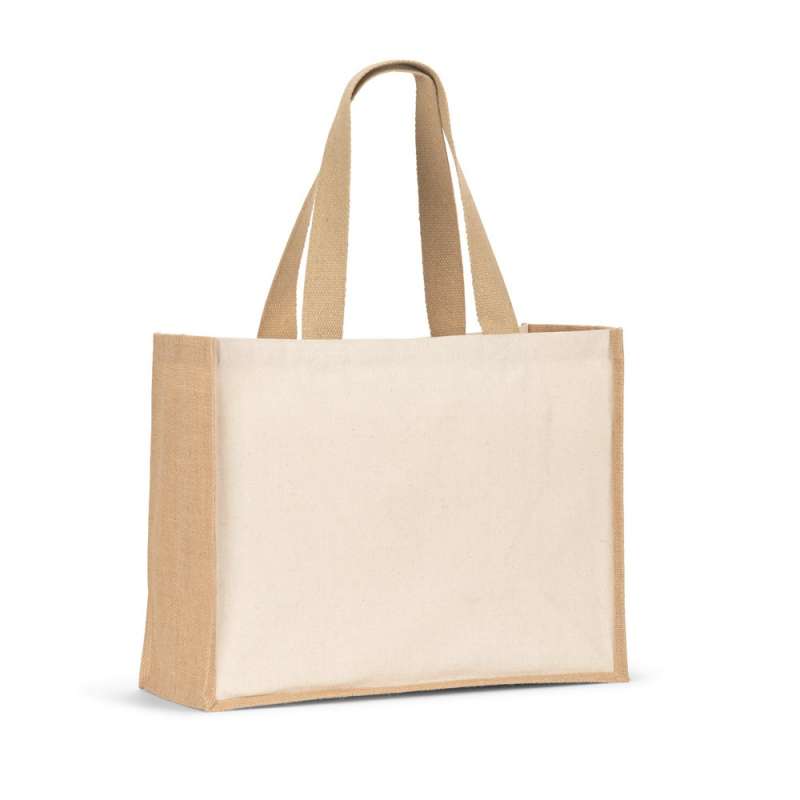 Natuurlijke gelamineerde jute en canvas tas - Jute tas tegen groothandelsprijzen