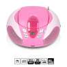 Radio FM portable Lecteur CD et USB Rose - Chaîne hi-fi à prix de gros Radio FM portable Lecteur CD et USB Rose - Chaîne hi-fi à prix de gros