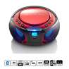 Radio FM Portable Lecteur CD/MP3/USB/Bluetooth® avec éclairage LED Rouge - Poste de radio à prix de gros