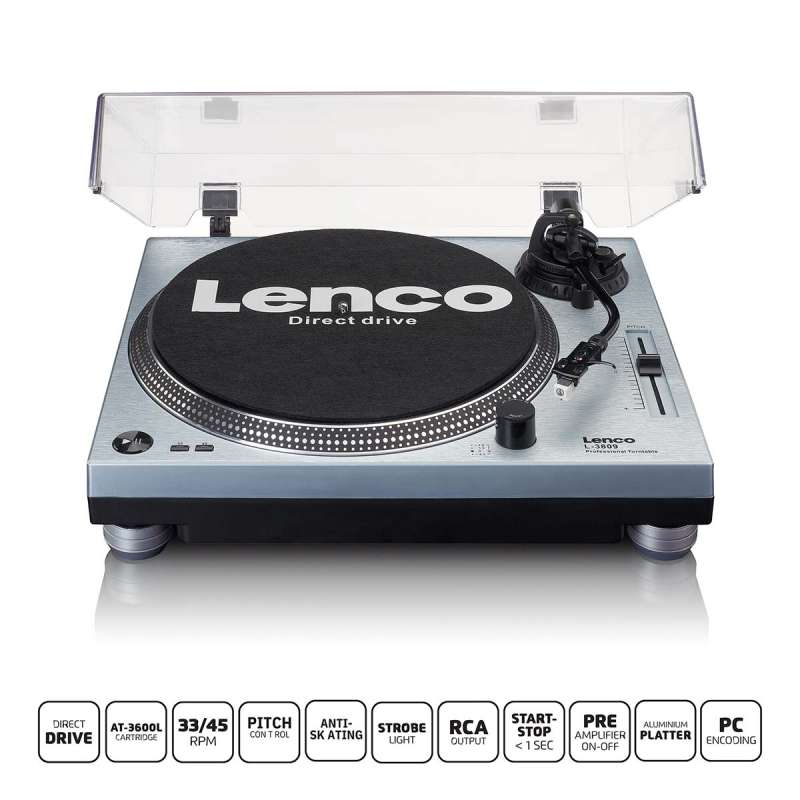 L-3809ME Platine vinyle à entraînement direct avec encodage USB / PC Bleu métallisé à prix de gros - platine vinyle à prix grossiste