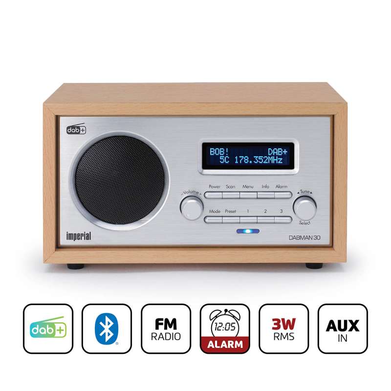 Natuurlijke houten DAB/FM radio tegen groothandelsprijzen - Hi-fi set tegen groothandelsprijzen