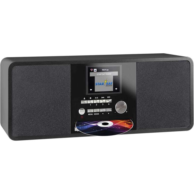 Zwarte multifunctionele radio CD DAB FM Internet Bluetooth - Hi-fi set tegen groothandelsprijzen