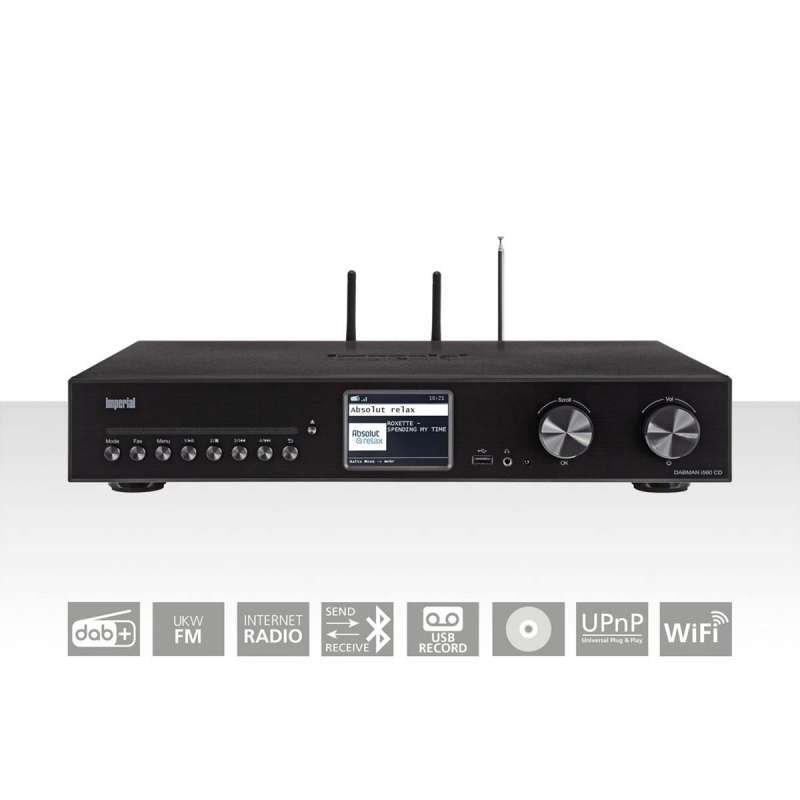 Cadena hi-fi negra todo en uno Bluetooth Internet - Cadena hi-fi a precios de mayorista
