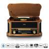 Tocadiscos retro de madera marrón con radio y Bluetooth - Radio de poste a precios de mayorista Tocadiscos retro de madera marrón con radio y Bluetooth - Radio de poste a precios de mayorista