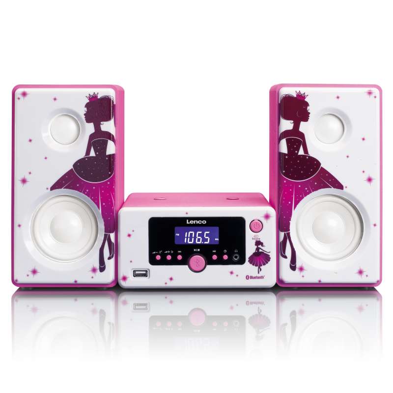Roze prinses Bluetooth FM radio wekker tegen groothandelsprijzen - Hi-fi set tegen groothandelsprijzen