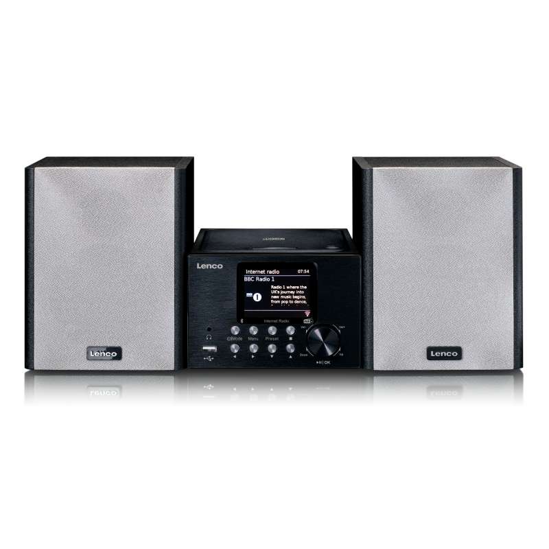 Zwarte micro-set CD/MP3 Radio Internet DAB Bluetooth - Hi-fi set tegen groothandelsprijzen