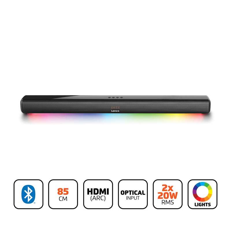 Barre de son 85cm 40W Bluetooth® HDMI LED lights - Chaîne hi-fi à prix de gros