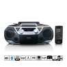 Boombox portable avec radio DAB/FM, Bluetooth®, CD, enregistreur de cassettes et lecteur USB Argent - Poste de radio à prix grossiste