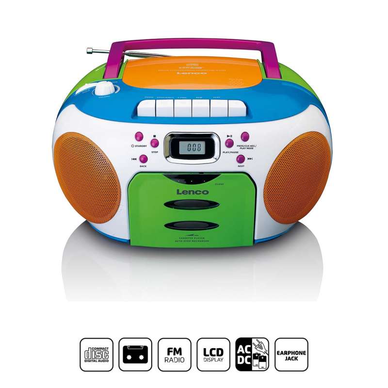 Multikleurige draagbare radio voor kinderen - Hi-fi set tegen groothandelsprijzen