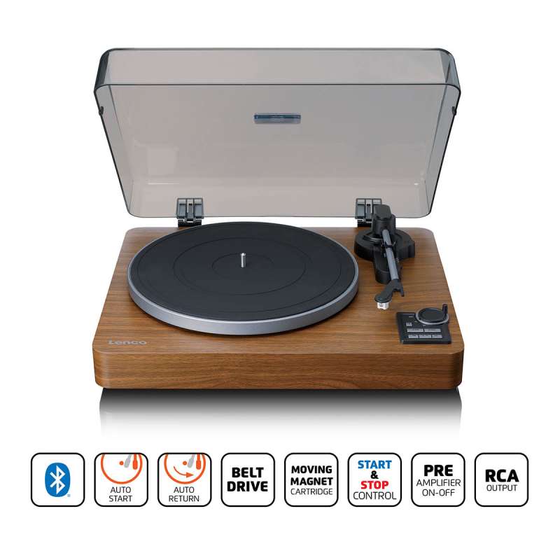 Tourne-disque entièrement automatique avec transmission Bluetooth® et préamplificateur Plateau de la platine et bras de lectu - platine vinyle à prix grossiste