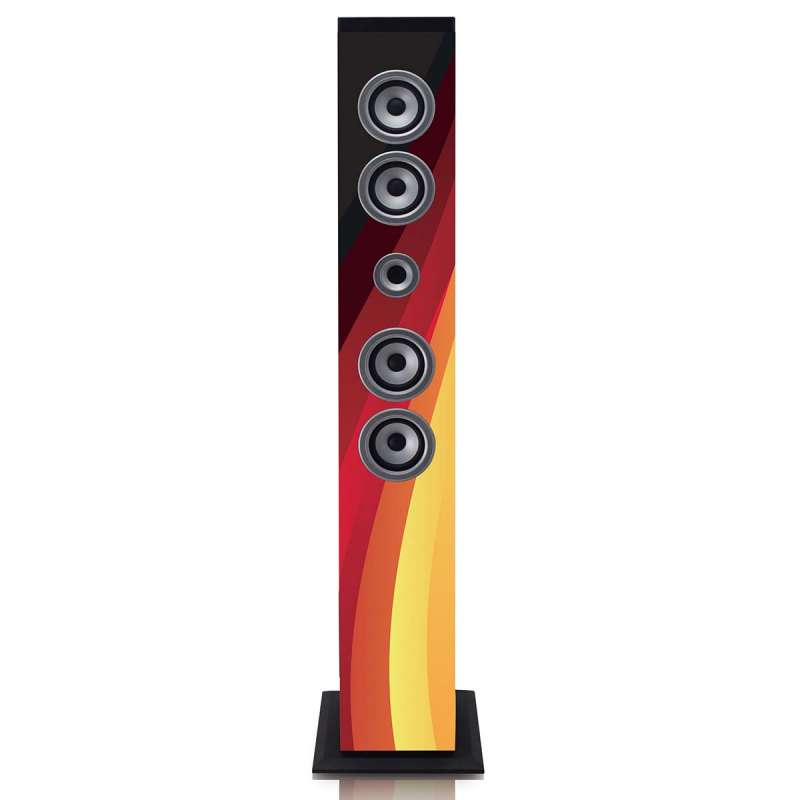 Zwarte Bluetooth audio kolom met FM radio USB/SD tegen groothandelsprijzen - Hi-fi set tegen groothandelsprijzen