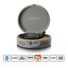 Tourne-disque rétro en bois avec haut-parleurs intégrés, Bluetooth® et cartouche AT3600L Gris - platine vinyle à prix grossiste