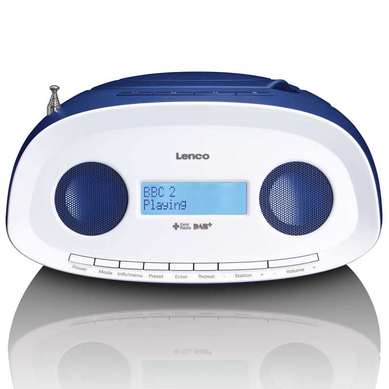 Draagbare blauwe DAB/FM radio met CD en USB - Hi-fi set tegen groothandelsprijzen