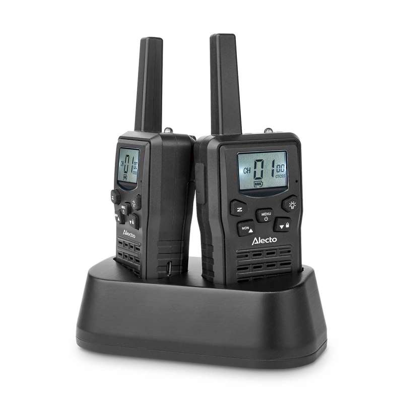 Bottiglia talkie-walkie nera, portata 10 km, standby 24 h - Ricetrasmittente a prezzi all'ingrosso