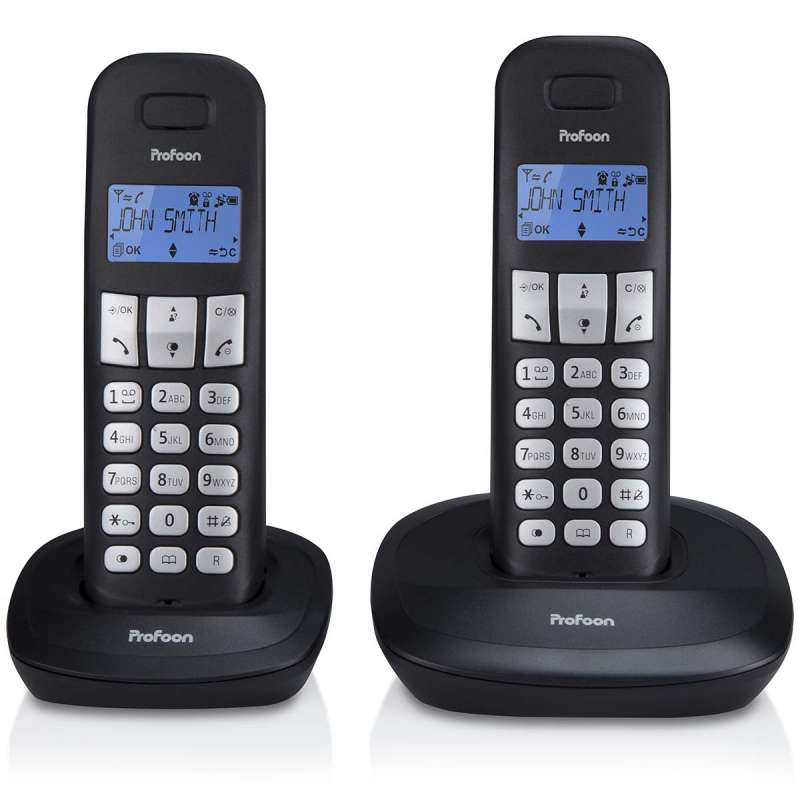 PDX-1120 Téléphone DECT avec 2 combinés noir - Téléphone à prix de gros