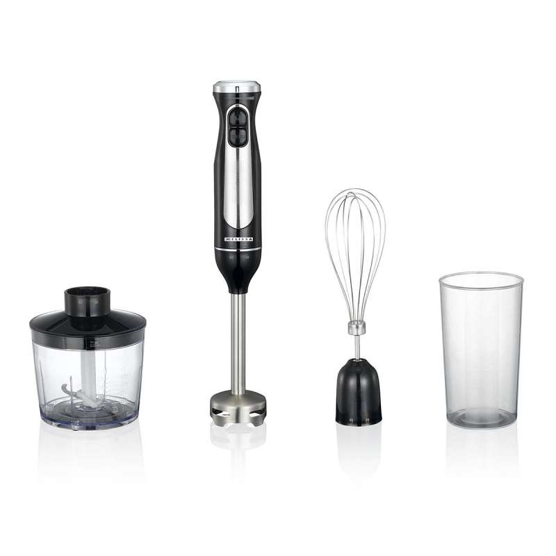 Set Mixeur plongeur | 600 W | 2 Vitesses | Réglage variable de la vitesse | Mini hachoir | Fouet | Axe et lames en acier inoxyd à prix grossiste - mixeur plongeant à prix de gros