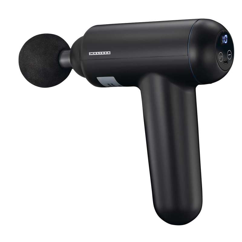 Pistolet de massage rechargeable avec LED 4 têtes Noir - masseur électrique à prix de gros