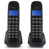 Téléphone sans fil avec 2 combinés Noir - Téléphone à prix grossiste