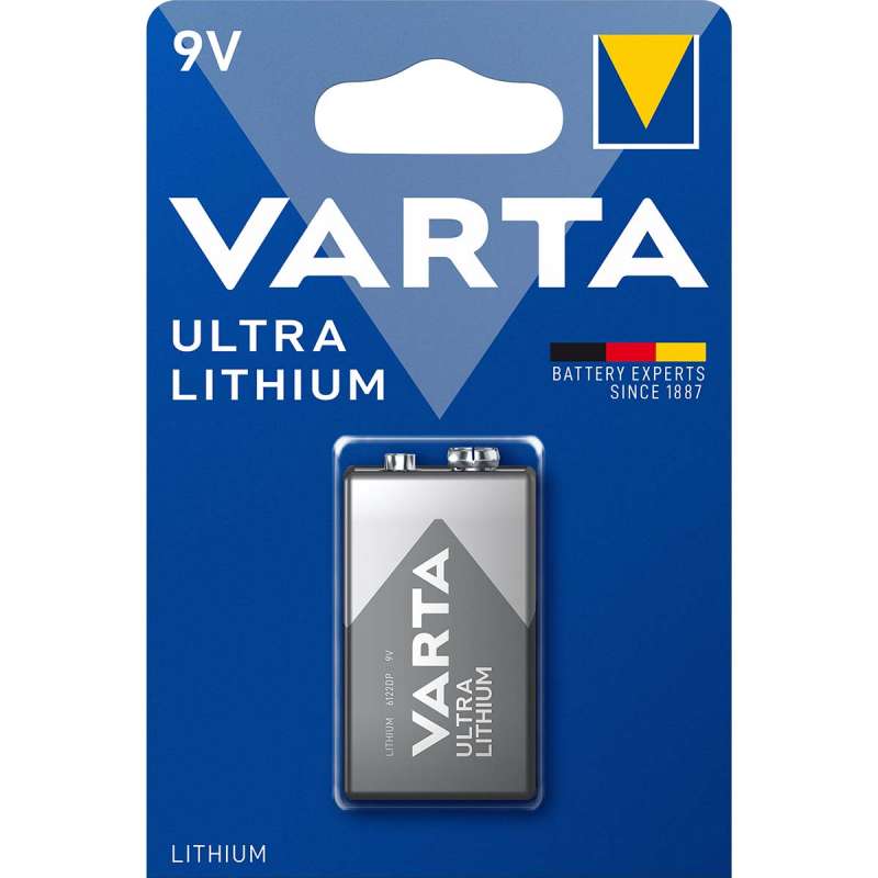 Langdurige zilveren 9V lithium batterij - Batterij tegen groothandelsprijzen