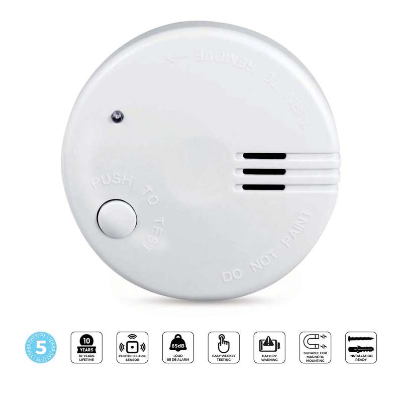 Detector de humo blanco, autonomía 5 años a precios de mayorista - Detector de humo a precios de mayorista