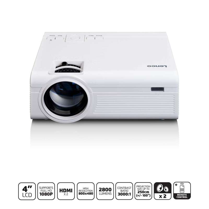 Projecteur LCD haute résolution, compatible avec le contenu Full HD 1080P Blanc - videoprojecteur à prix grossiste