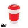 Recycelbarer PP-Becher 270ml mit Silikondeckel - Tasse zu Großhandelspreisen