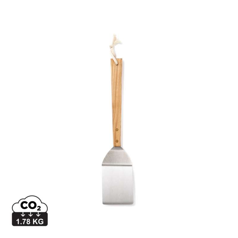 Houten en RVS Spatel 38 x 8 cm - Keuken spatula tegen groothandelsprijzen