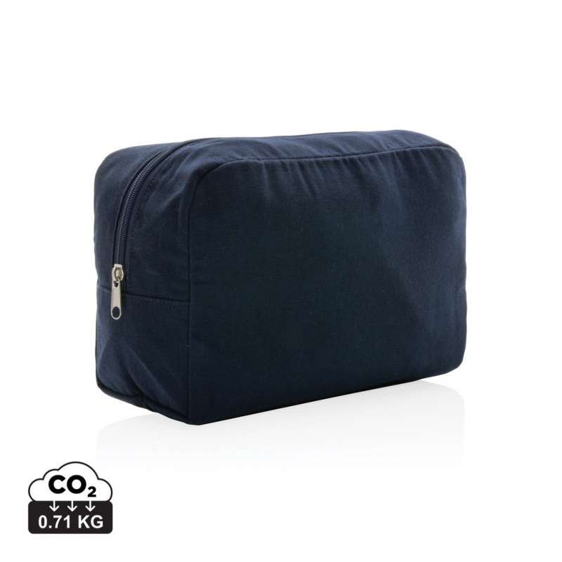Kosmetiktasche aus unbedruckter, recycelter Leinwand 27x11x15 cm - Gepäckorganizer zu Großhandelspreisen