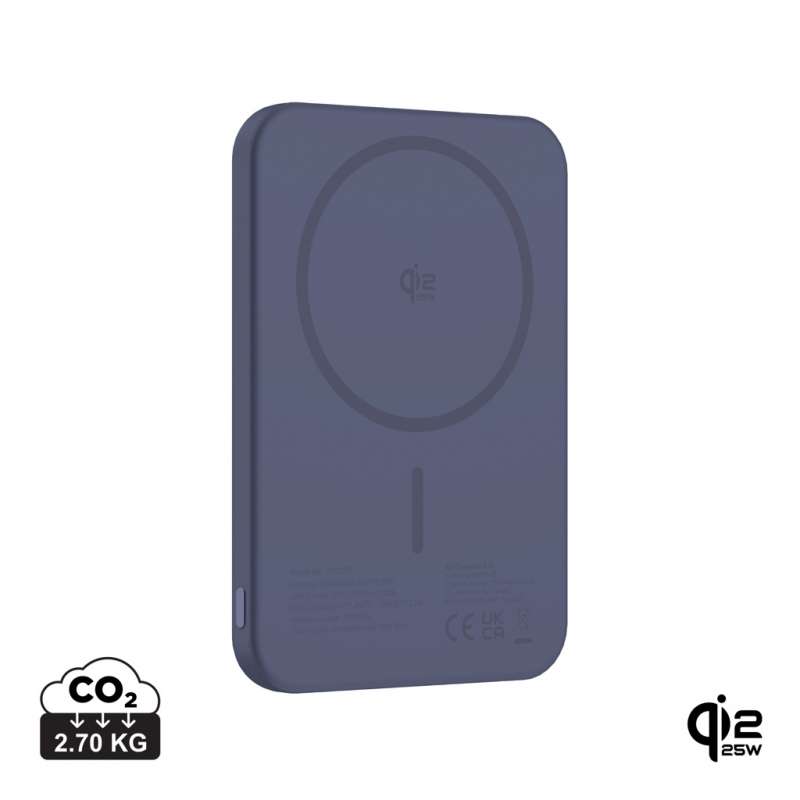 Batteria esterna magnetica 5000 mAh in alluminio riciclato - Powerbank / batteria esterna a prezzi all'ingrosso