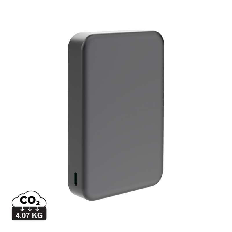Magnetische externe Batterie 10.000 mAh aus recyceltem Aluminium - Powerbank / externe Batterie zu Großhandelspreisen