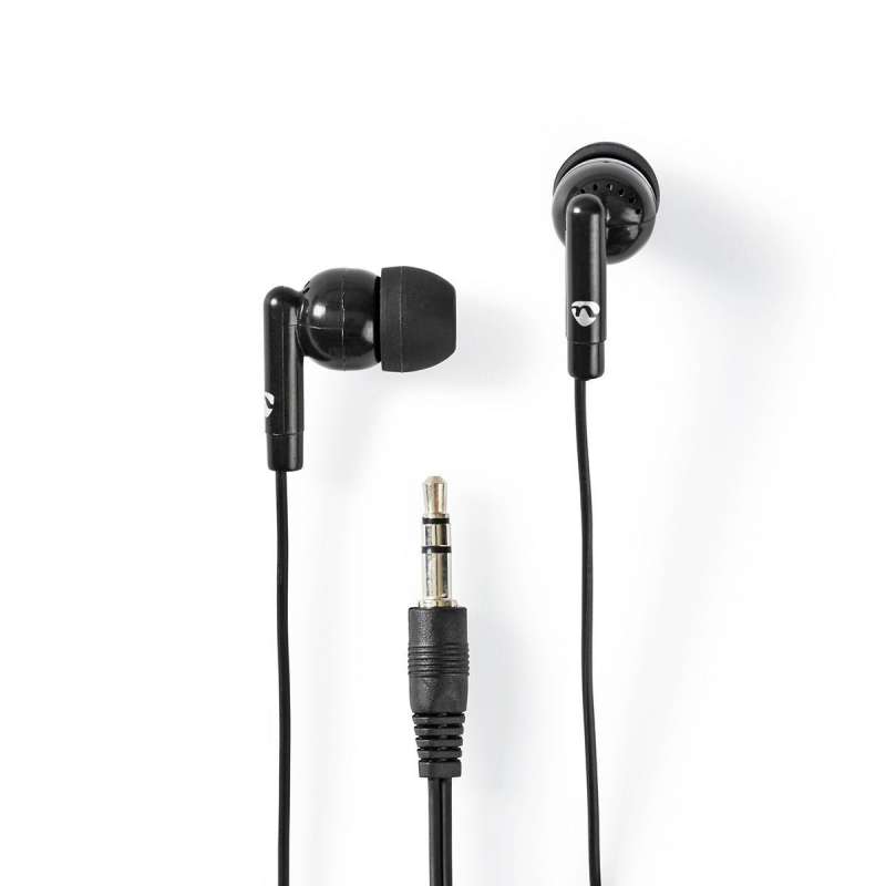Écouteurs Filaires | 3.5 mm | Longueur de corde: 1.20 m | Contrôle du Volume | Noir à prix grossiste - écouteurs filaires à prix de gros