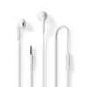 Écouteurs Filaires | 3.5 mm | Longueur de corde: 1.20 m | Microphone intégré | Contrôle du Volume | Blanc - écouteurs filaires à prix de gros