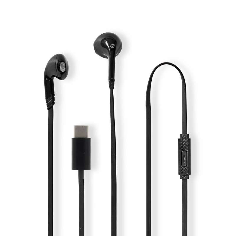 Écouteurs Filaires | USB-C™ | Longueur de corde: 1.20 m | Microphone intégré | Contrôle du Volume | Noir à prix grossiste - écouteurs filaires à prix de gros