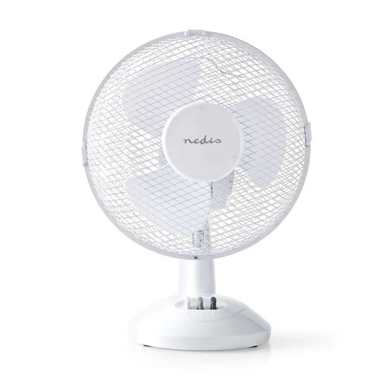 Ventilateur de table | Alimentation secteur | Diamètre: 230 mm | 22 W | Oscillation | 2 Réglage de la Vitesse | Blanc à prix grossiste - Ventilateur à prix de gros