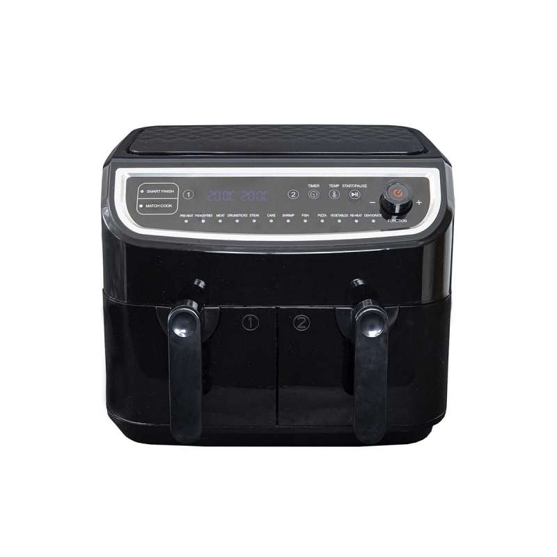 Friteuse à air chaud double faible en gras Sans PFAS Noir - friteuse & Airfryer à prix grossiste