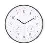Horloge murale | Diamètre: 300 mm | Plastique | Mouvement silencieux | Thermomètre température | Hygromètre | Blanc / Noir - Thermomètre à prix grossiste Horloge murale | Diamètre: 300 mm | Plastique | Mouvement silencieux | Thermomètre température | Hygromètre | Blanc / Noir - Thermomètre à prix grossiste