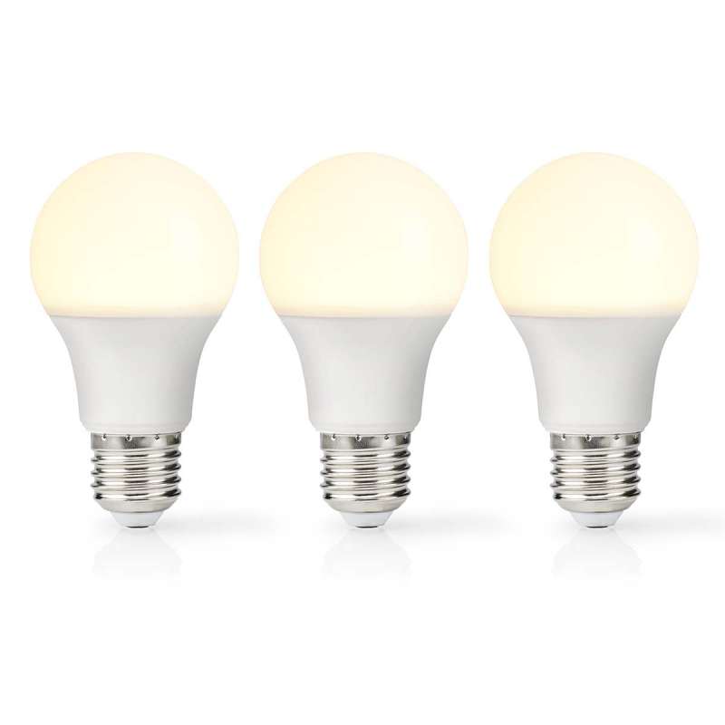 Ampoule LED E27 | A60 | 8.0 W | 806 lm | 2700 | Blanc Chaud | Style rétro | Givré | 3 pièces à prix de gros - Ampoule led à prix grossiste
