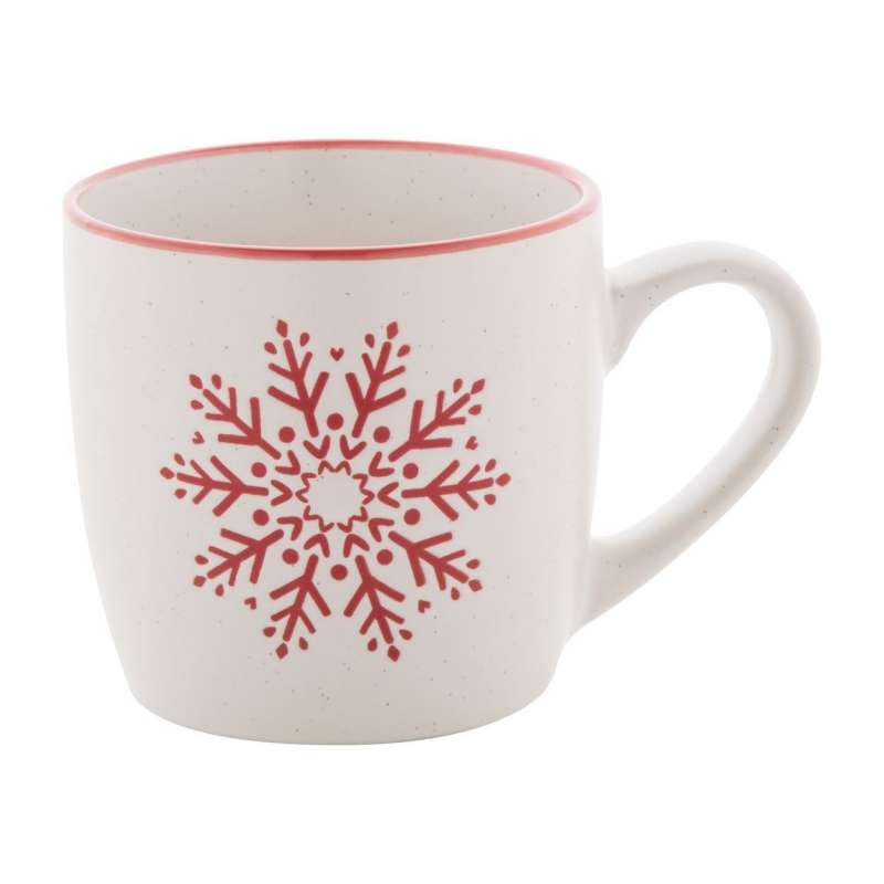 Caneca de Natal em cerâmica com padrão festivo - Acessório de Natal a preço grossista