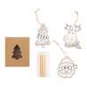 Ornamenti per alberi in legno colorabili, corda juta - Accessorio di Natale a prezzi all'ingrosso Ornamenti per alberi in legno colorabili, corda juta - Accessorio di Natale a prezzi all'ingrosso