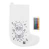 Calcetines de Navidad RPET para colorear con cinco lápices - Accesorio de Navidad a precios de mayorista Calcetines de Navidad RPET para colorear con cinco lápices - Accesorio de Navidad a precios de mayorista