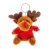 Bedruckbare braune Plüsch-Weihnachtsrentier-Schlüsselanhänger - Weihnachtsaccessoire zu Großhandelspreisen Bedruckbare braune Plüsch-Weihnachtsrentier-Schlüsselanhänger - Weihnachtsaccessoire zu Großhandelspreisen