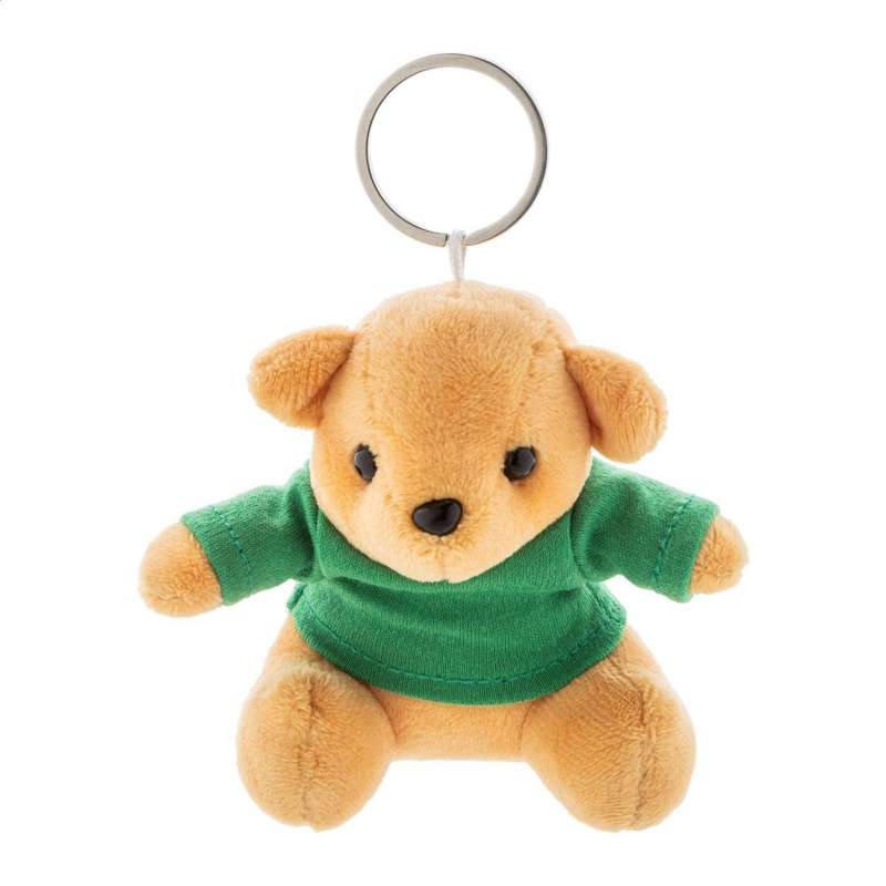 Witte teddybeer sleutelhanger met bedrukbaar T-shirt tegen groothandelsprijzen - Pluche sleutelhangers tegen groothandelsprijzen