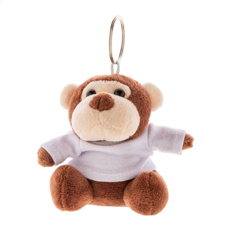 Llavero de mono de peluche con camiseta personalizable a precios de mayorista - Porteclés de peluche a precios de mayorista