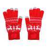 Drievinger Kersthandschoenen van acryl met touchscreen - Kerstaccessoire tegen groothandelsprijzen
