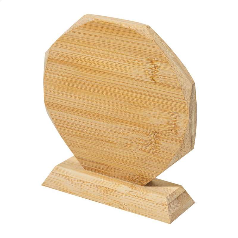 Octagonal bambustrofæ med kraftæske - Trofæ og medalje til engrospris