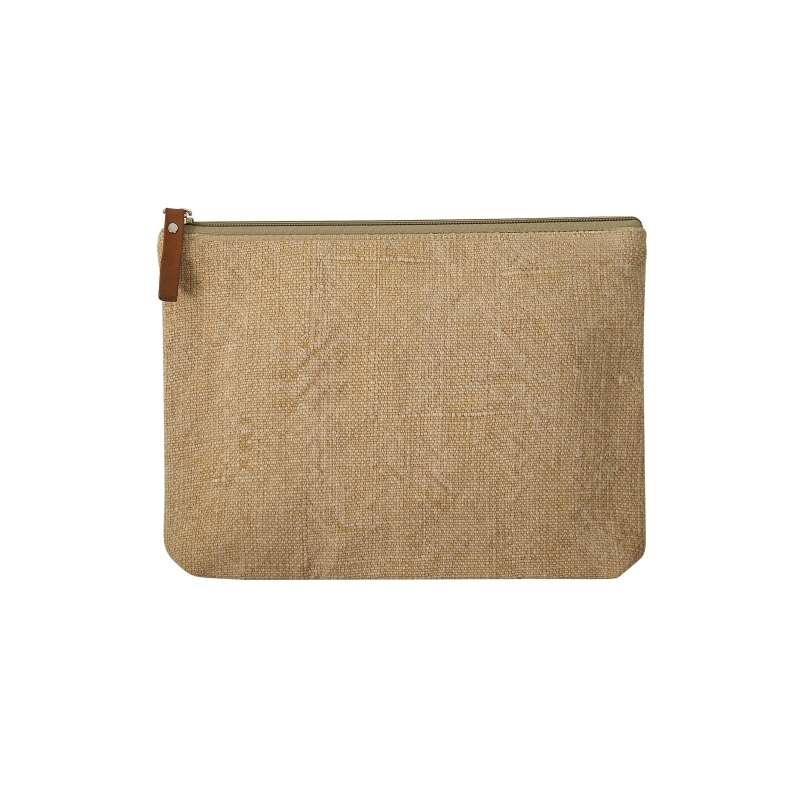 Trousse zip jute ANYDAYS - Trousse de toilette à prix grossiste