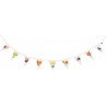 Fair Trade pennant garland, unprinted - garland of pennants at wholesale prices