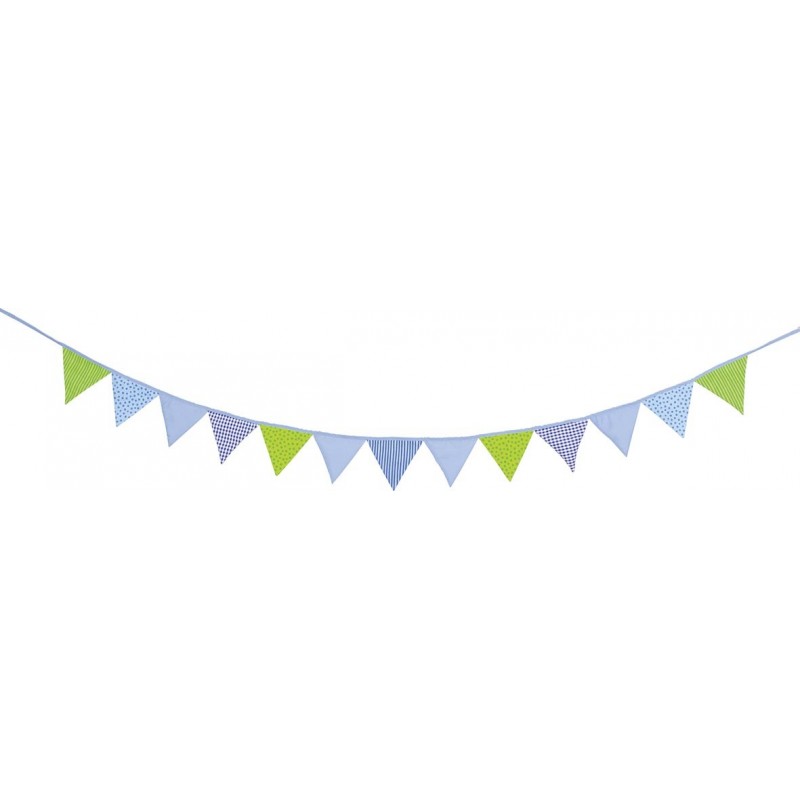 Blue-green pennant garland - garland of pennants at wholesale prices