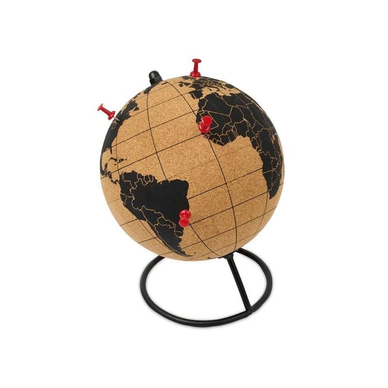 PINPOINT - Globe terrestre en liège à prix de gros - Accessoire de décoration à prix grossiste