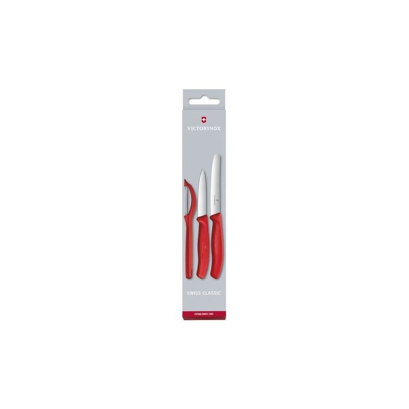 Set de couteaux d'ooice Swiss Classic avec éplucheur, 3 pcs. Victorinox - Couteau de cuisine à prix de gros